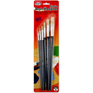 Rot- Taklon-Acryl Ölmalpinsel