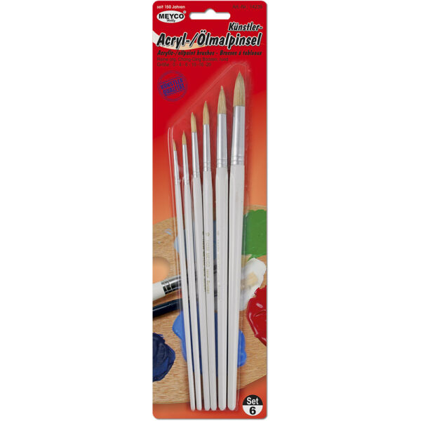 Acryl-Oelmalpinsel, rund