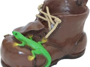 Pflanzfigur Pflanzschuh - rustikales Pflanzgefäß aus Kunststoff